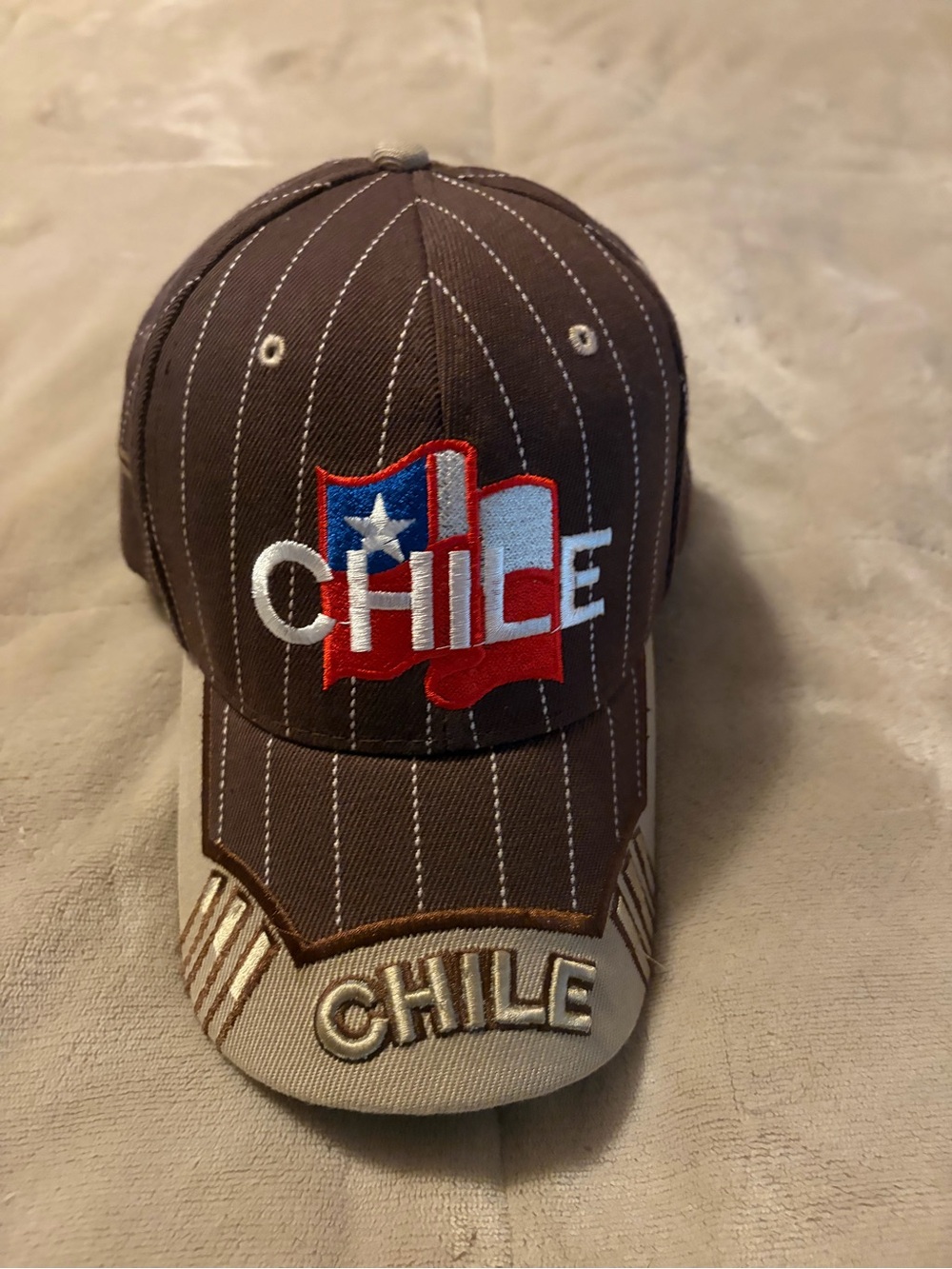 Source Unknown Brown Baseball Cap with Chile Embroidery